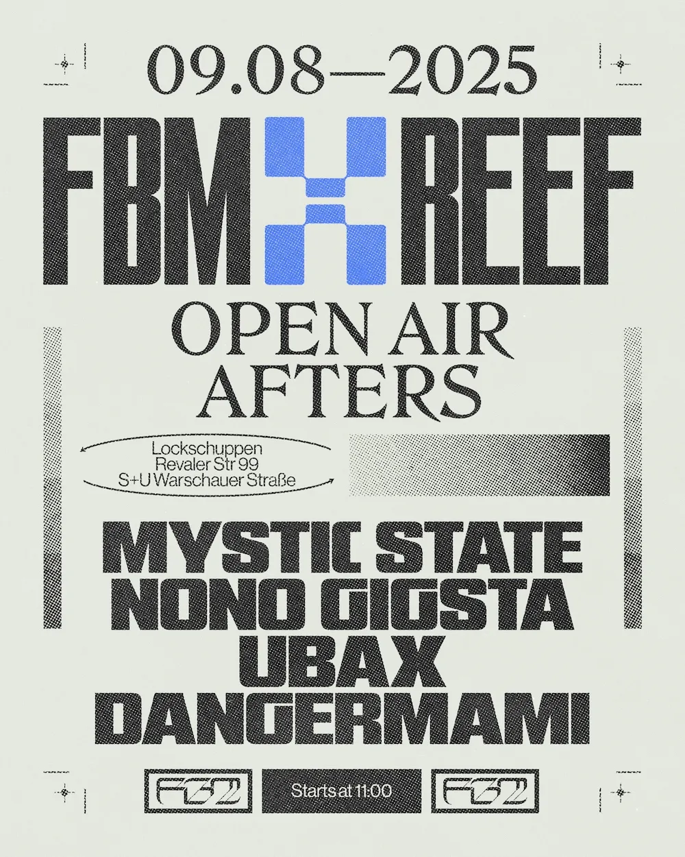 Poster for FBM x REEF Open Air Afters